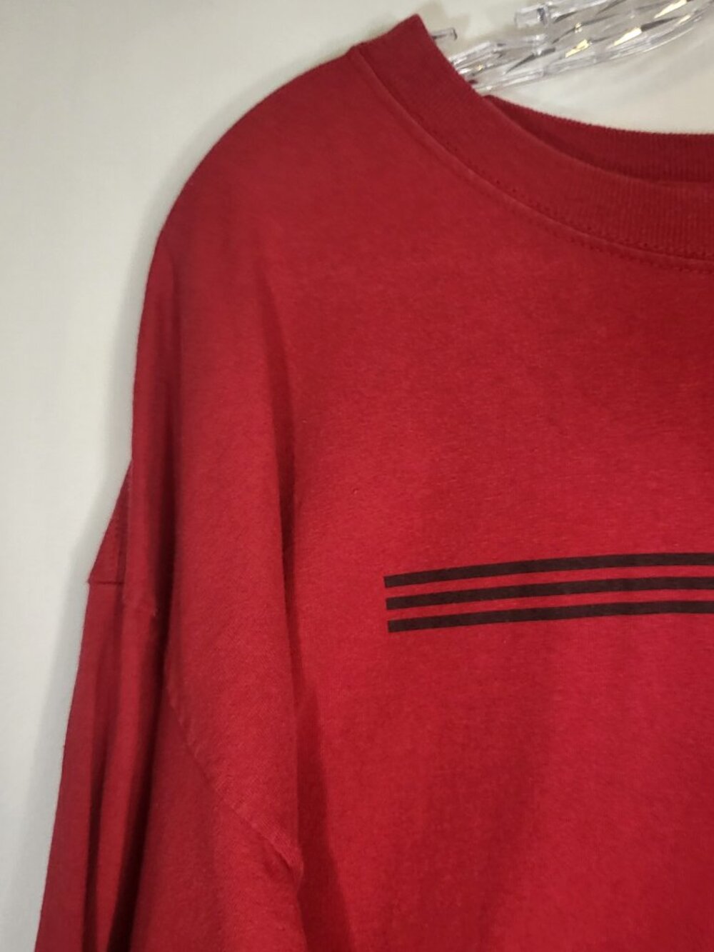 Adidas Vintage Y2K Woman's Arkansas Razorback Long Sleeve T Shirt Size XL Red - Picture 2 of 10